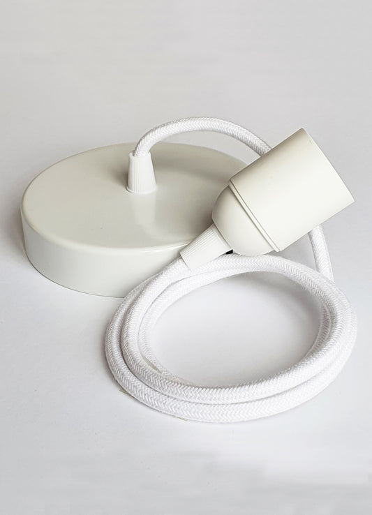 white textile ceiling cable pack shot