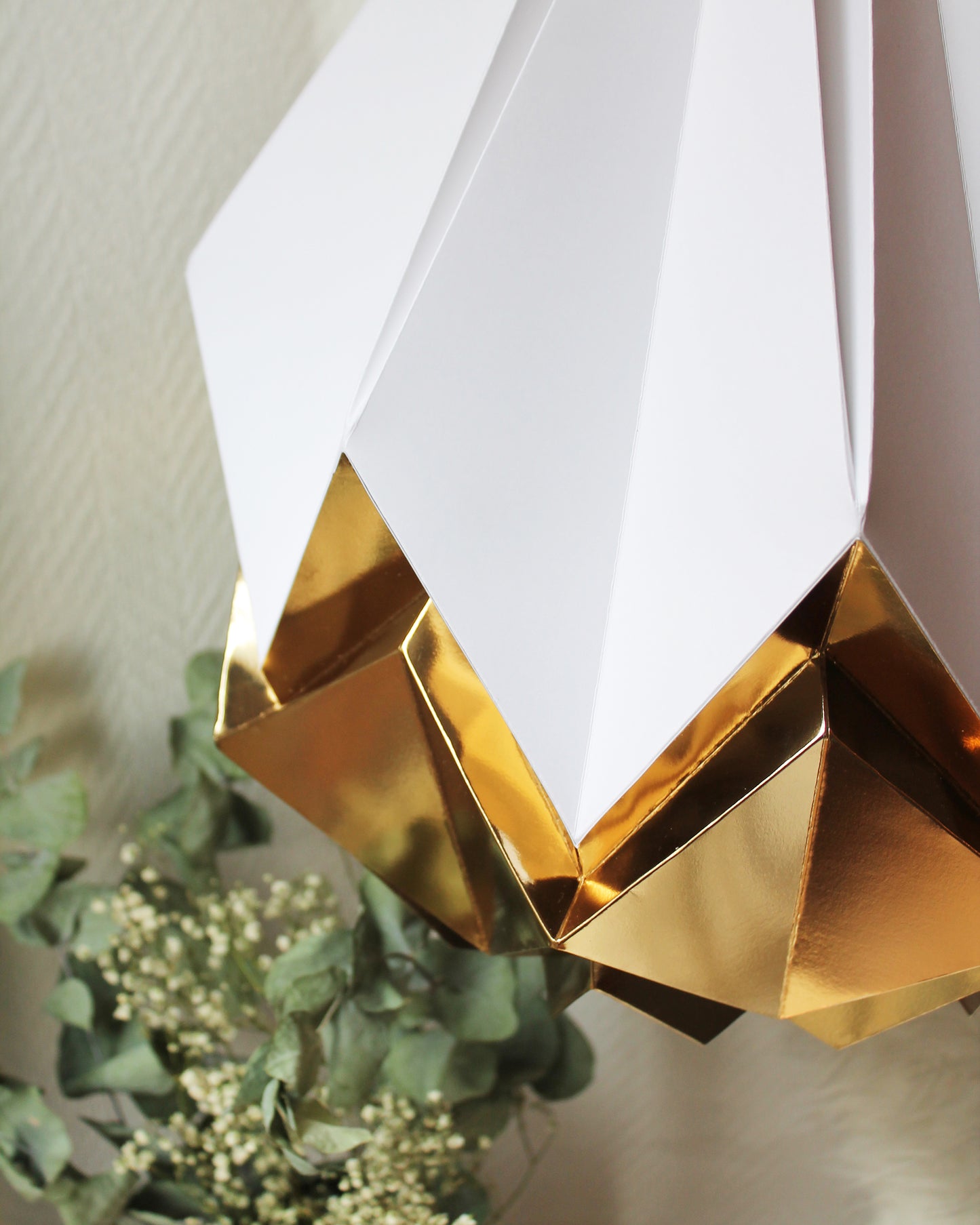 Suspension Origami Bicolore en Papier - Taille L