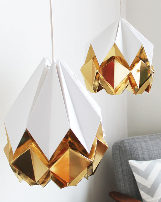 Suspension Origami Bicolore en Papier - Taille M