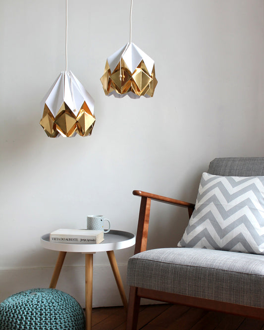 Suspension Origami Bicolore en Papier - Taille M