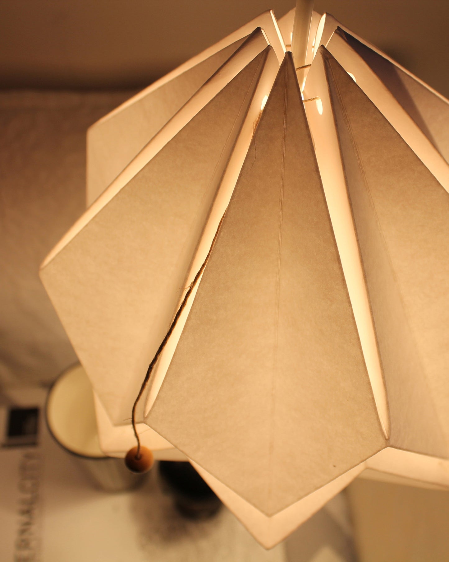 Suspension Origami Couleur Uni en Papier - Taille M