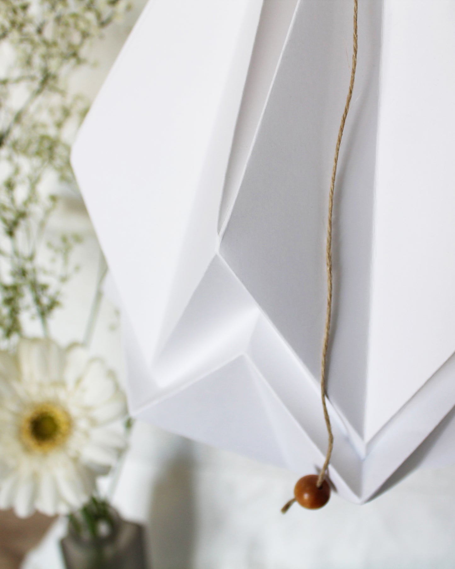 Suspension Origami Couleur Uni en Papier - Taille M