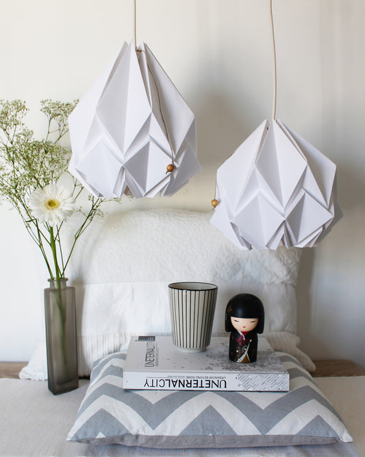 Suspension Origami Couleur Uni en Papier - Taille M