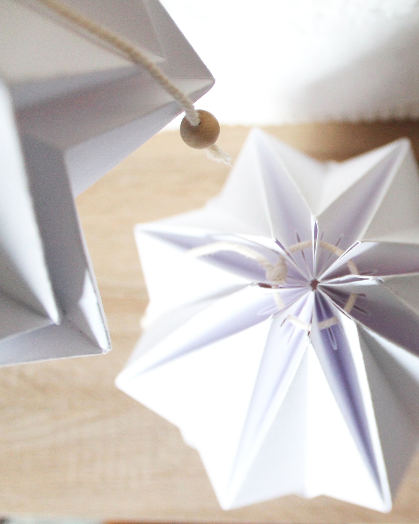 Suspension Origami Couleur Uni en Papier - Taille M