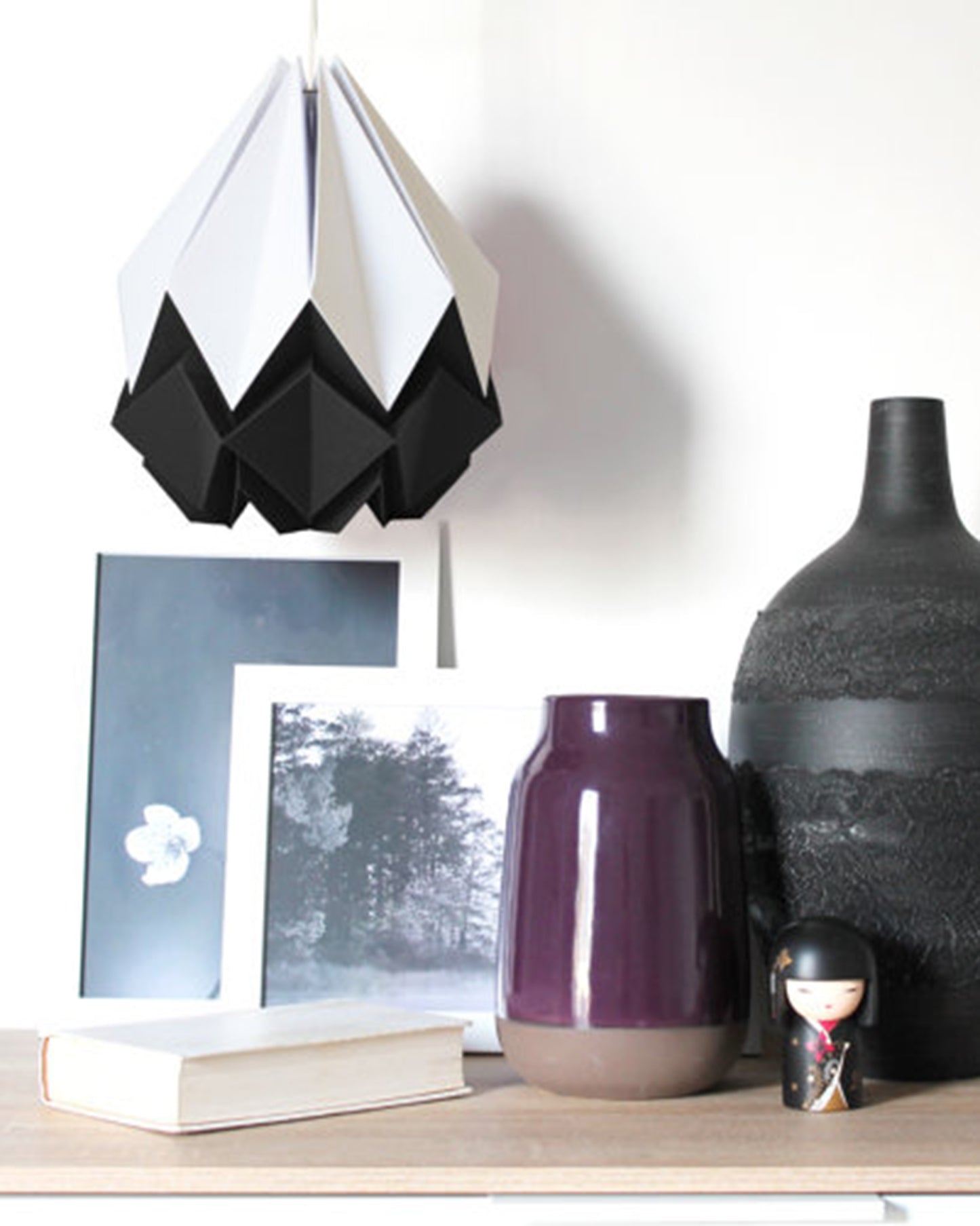 Suspension Origami Bicolore en Papier - Taille M