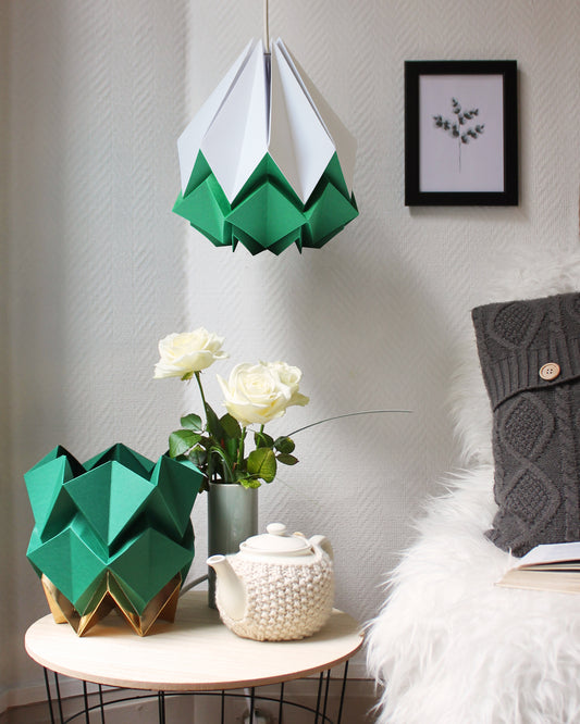 Suspension Origami Bicolore en Papier - Taille M