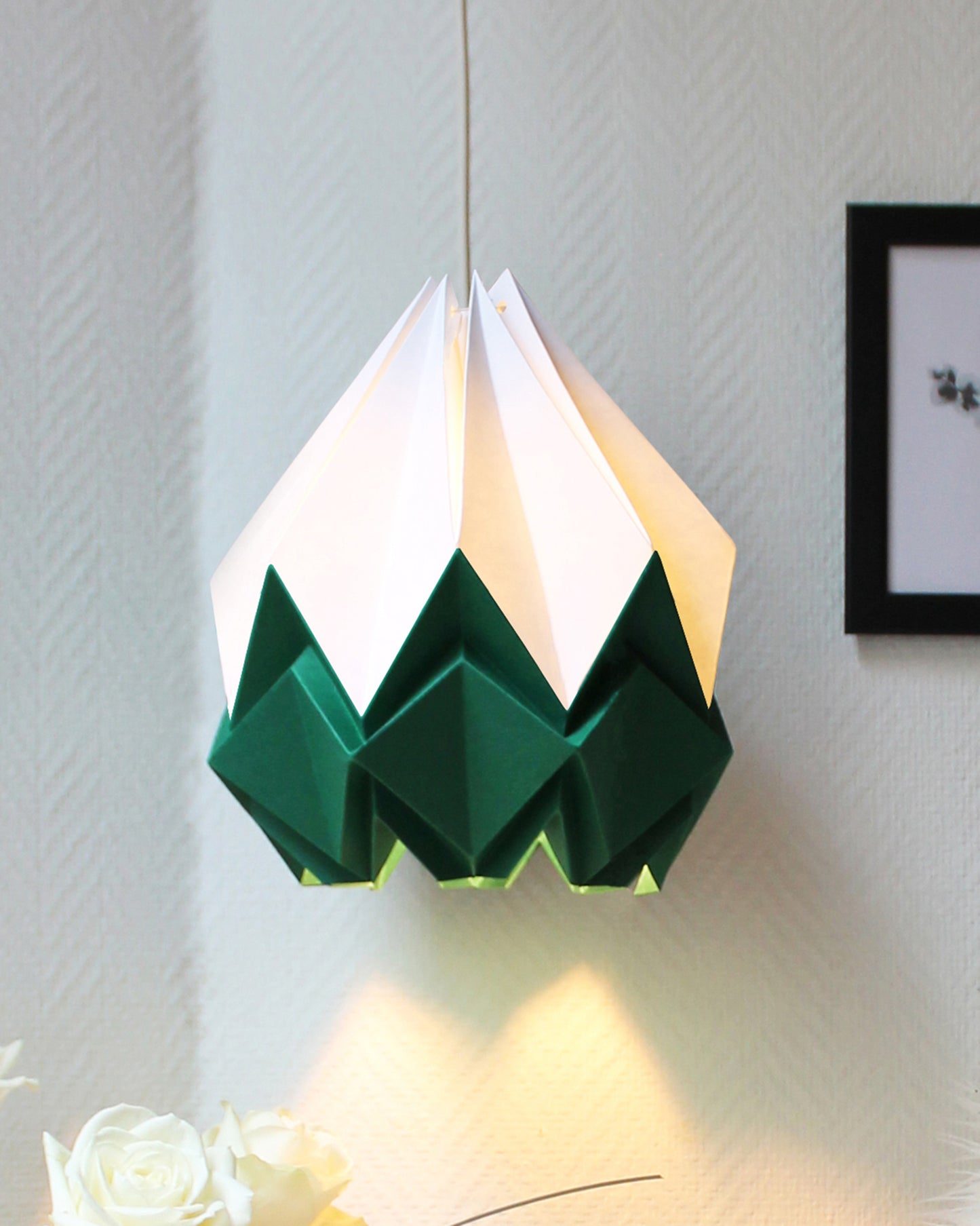 Suspension Origami Bicolore en Papier - Taille L