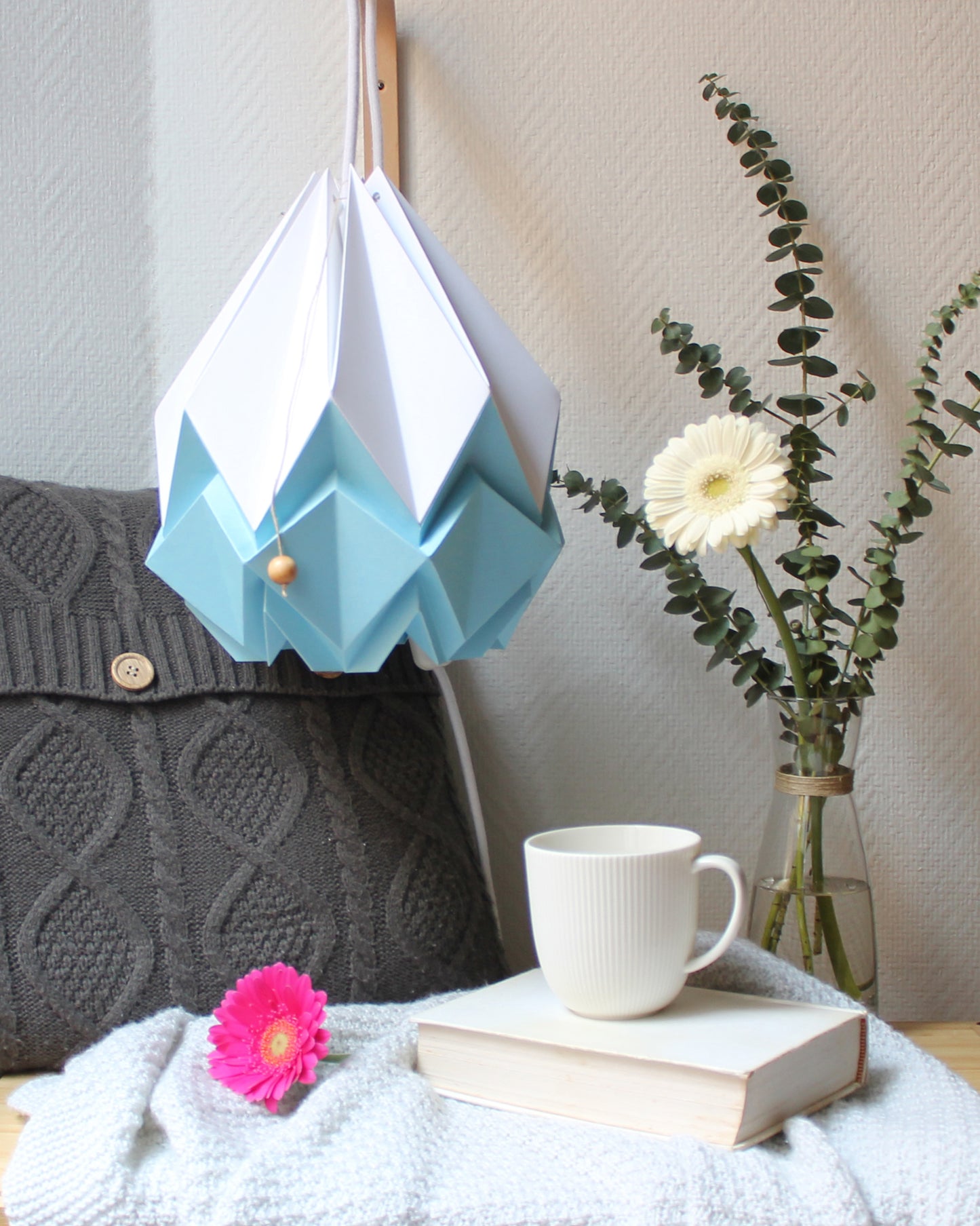 Suspension Origami Bicolore en Papier - Taille M
