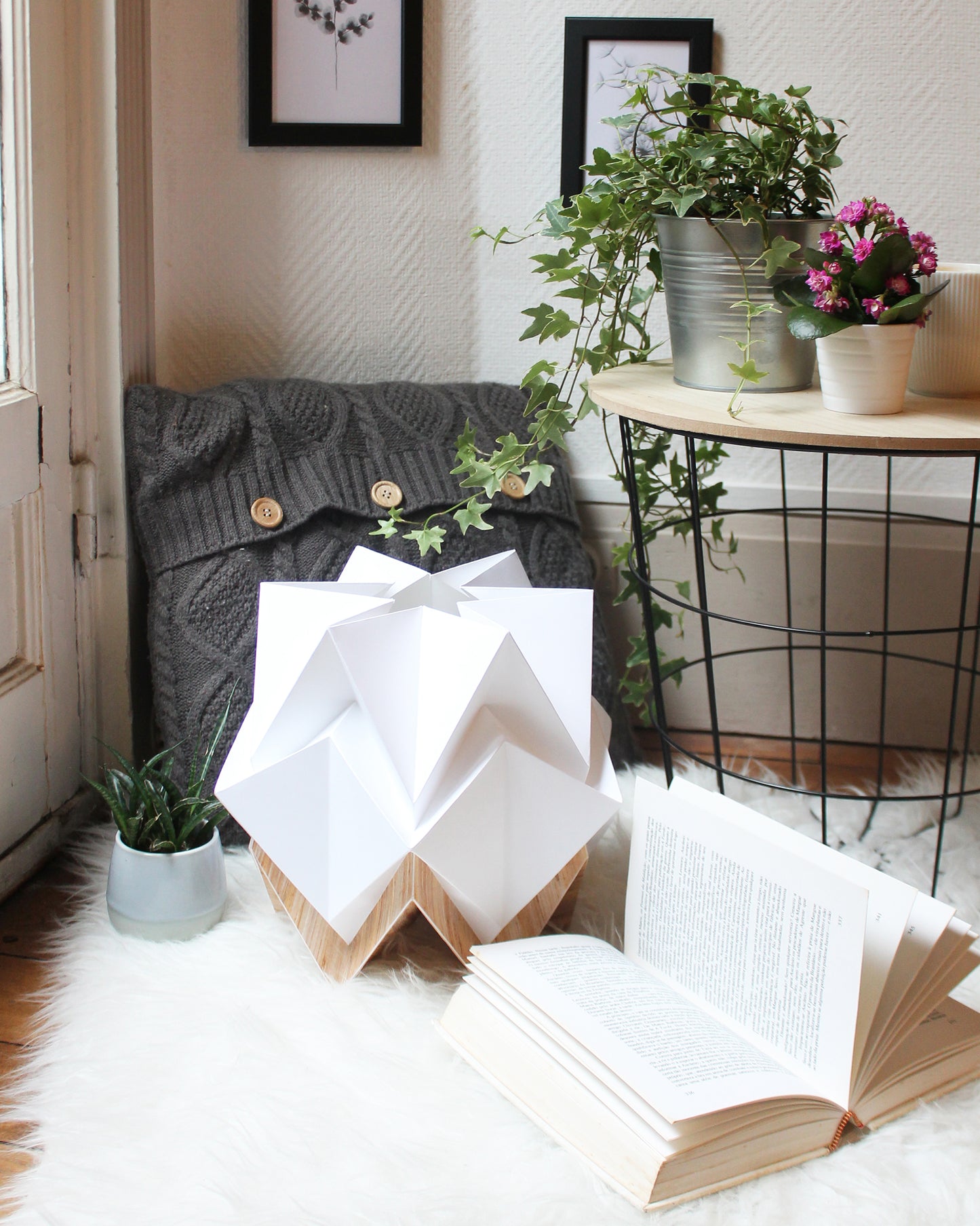 Lampe de Table Origami en EcoWood et Papier