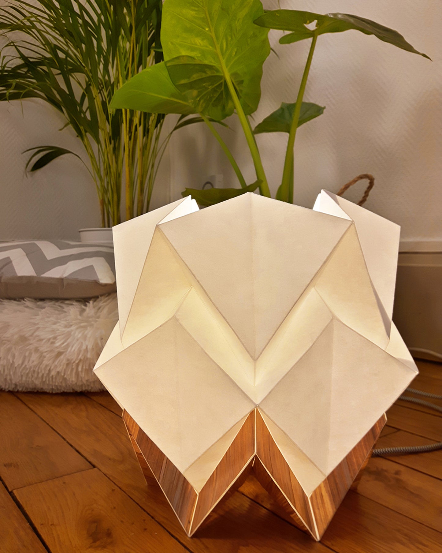 Lampe de Table Origami en EcoWood et Papier