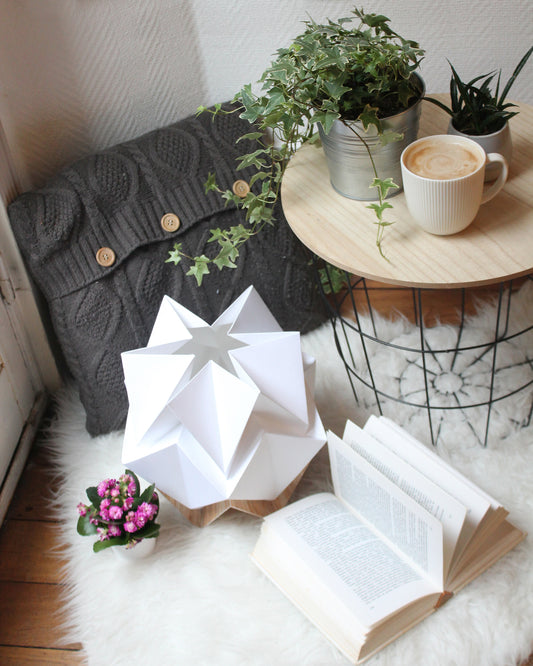 Lampe de Table Origami en EcoWood et Papier