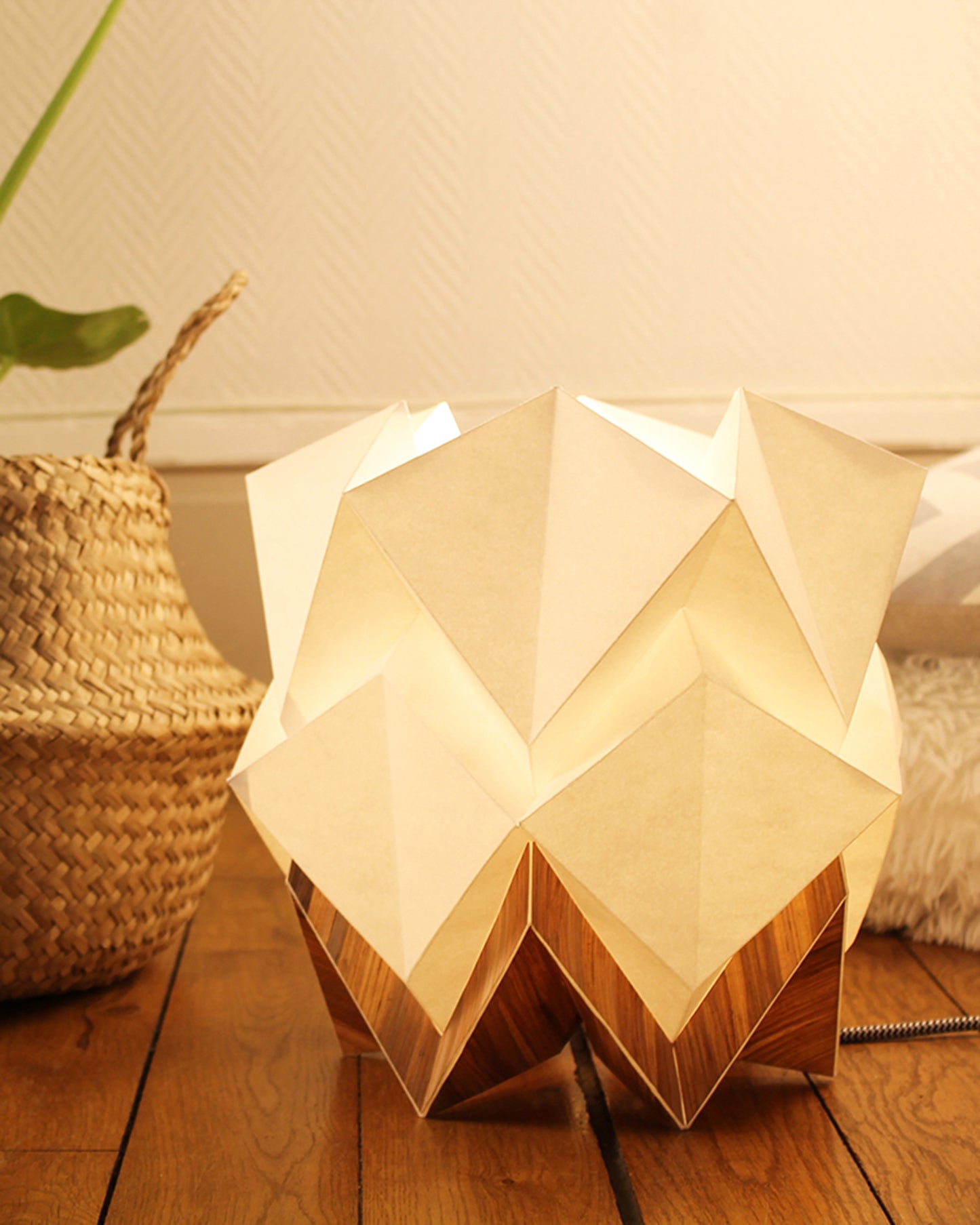 Lampe de Table Origami en EcoWood et Papier
