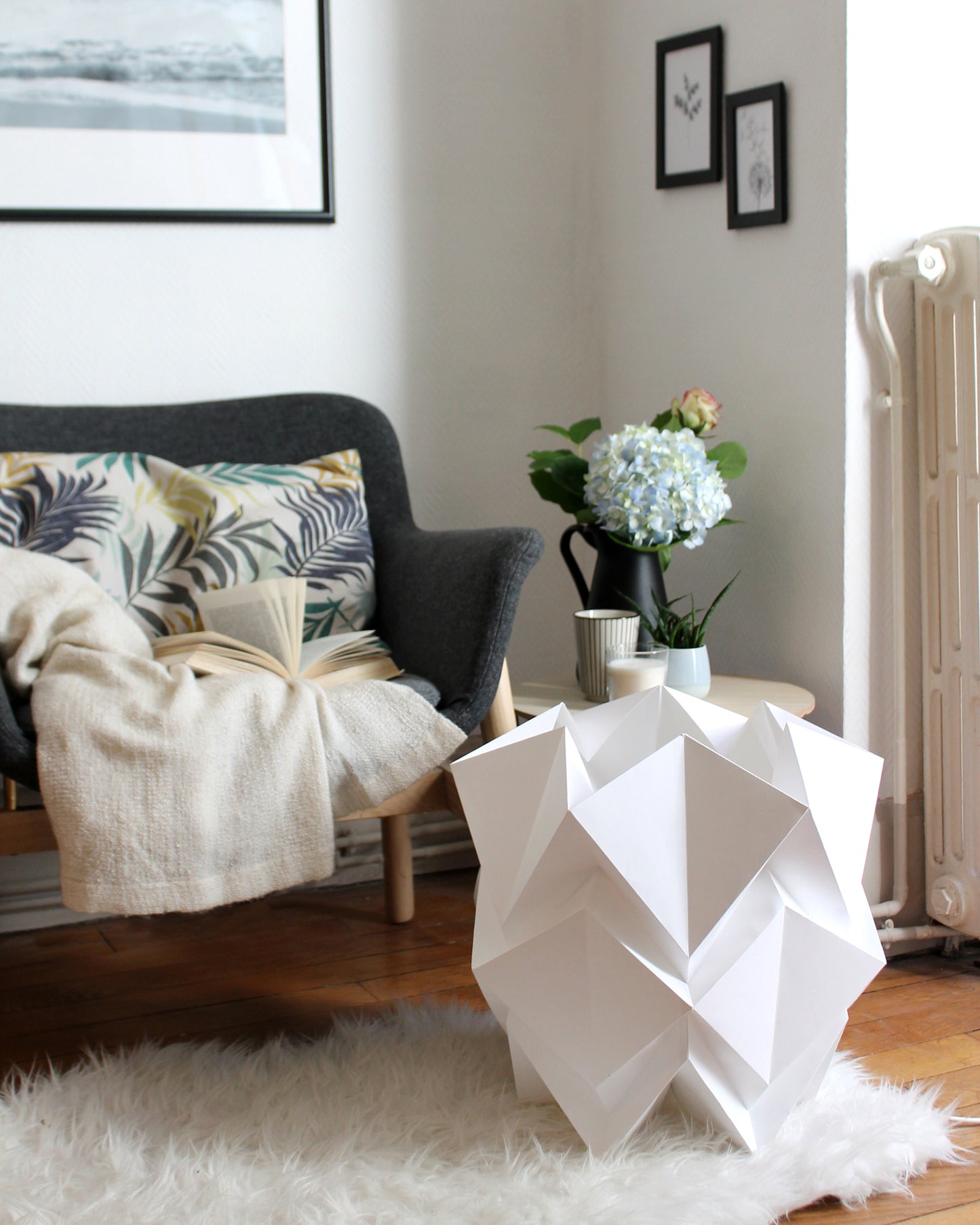 Lampe de sol Origami en Papier