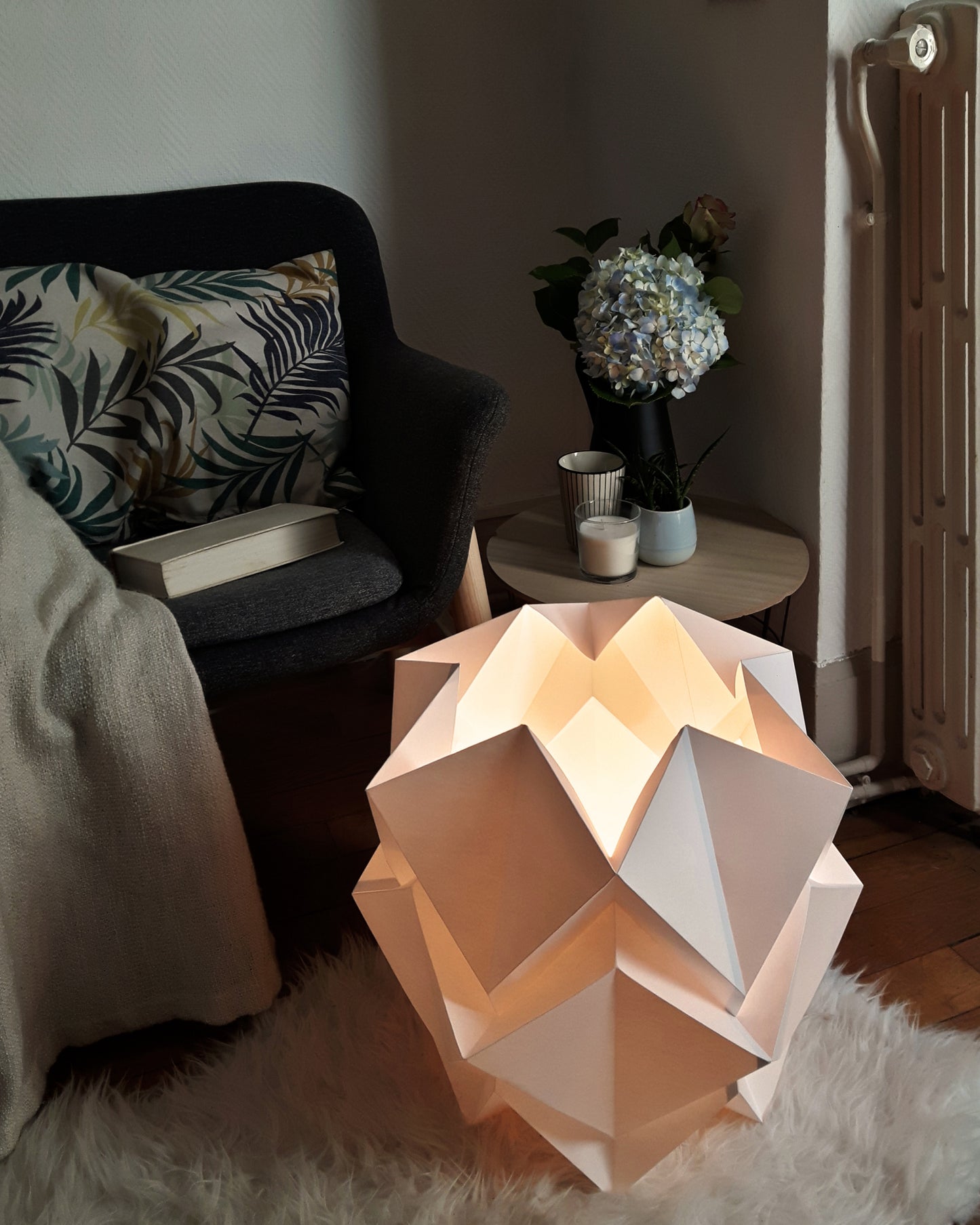 Lampe de sol Origami en Papier