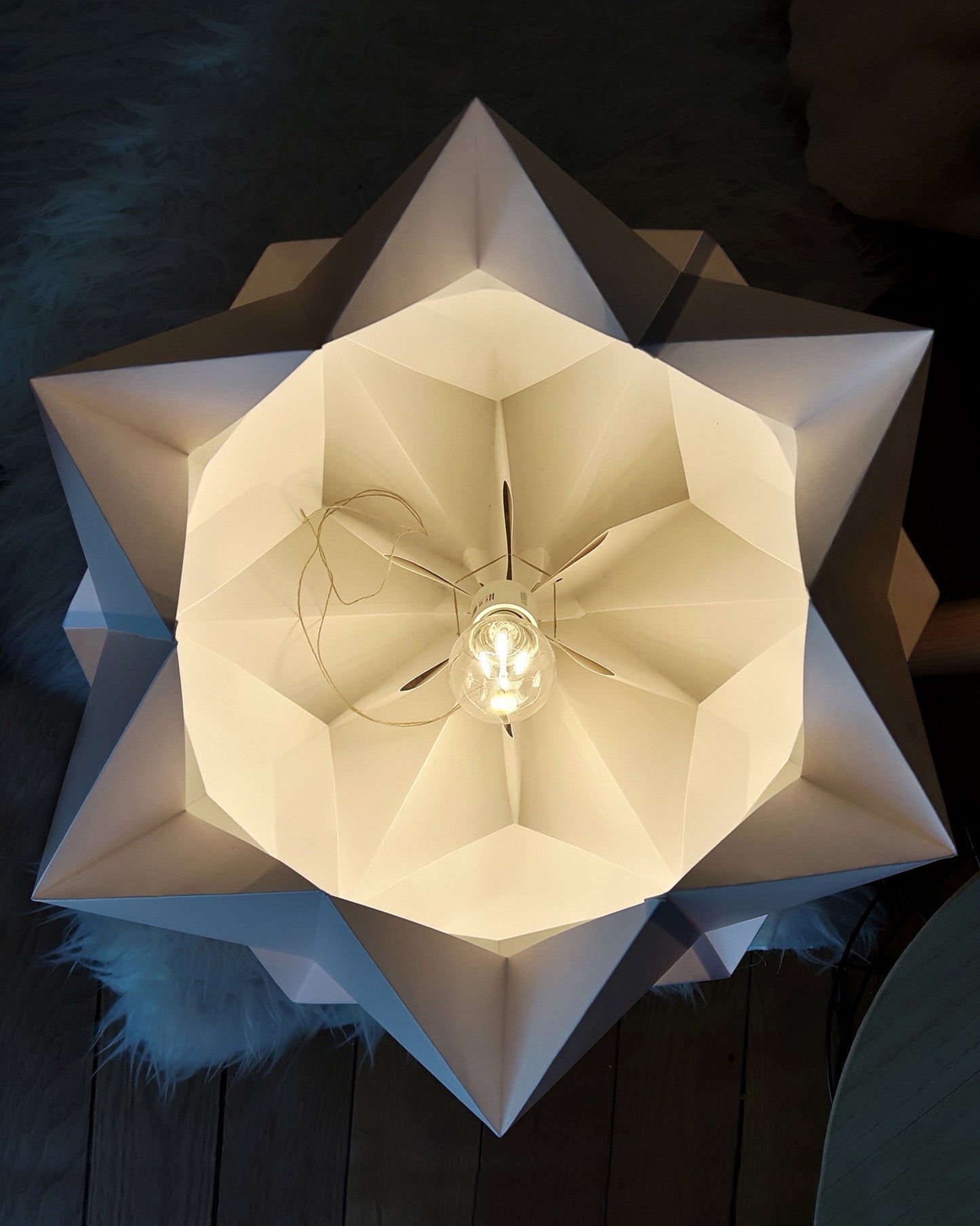 Lampe de sol Origami en Papier