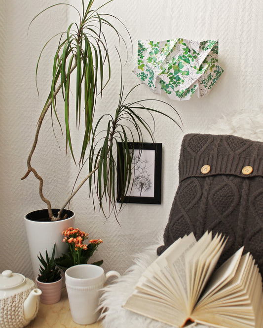 Applique murale Origami en Papier - Motif Printemps