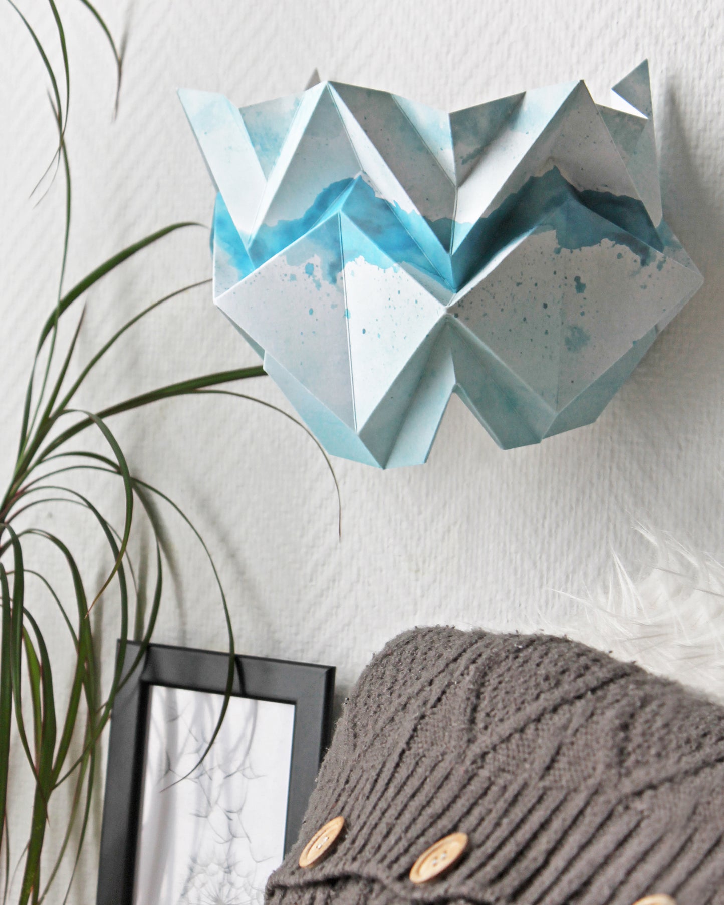 Origami Wall Sconce in Paper - Summer