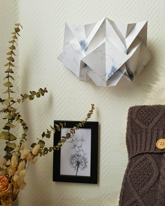 Applique murale Origami en Papier - Motif Hiver