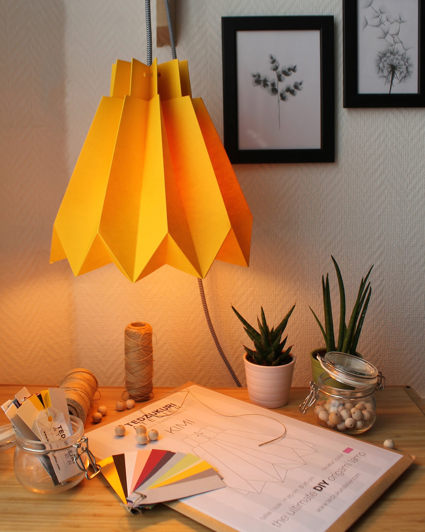 Suspension Origami en Papier - kit DIY