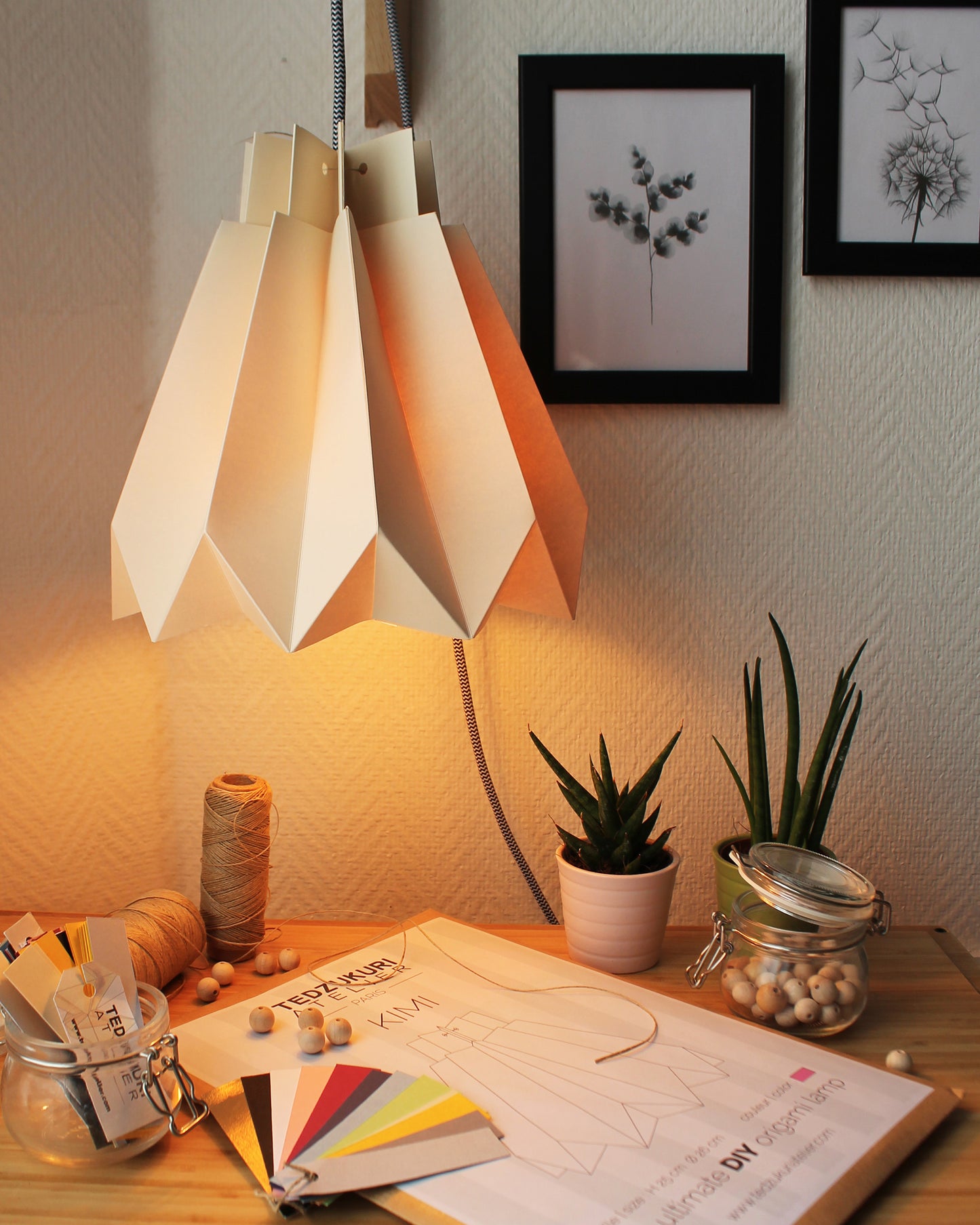 Suspension Origami en Papier - kit DIY