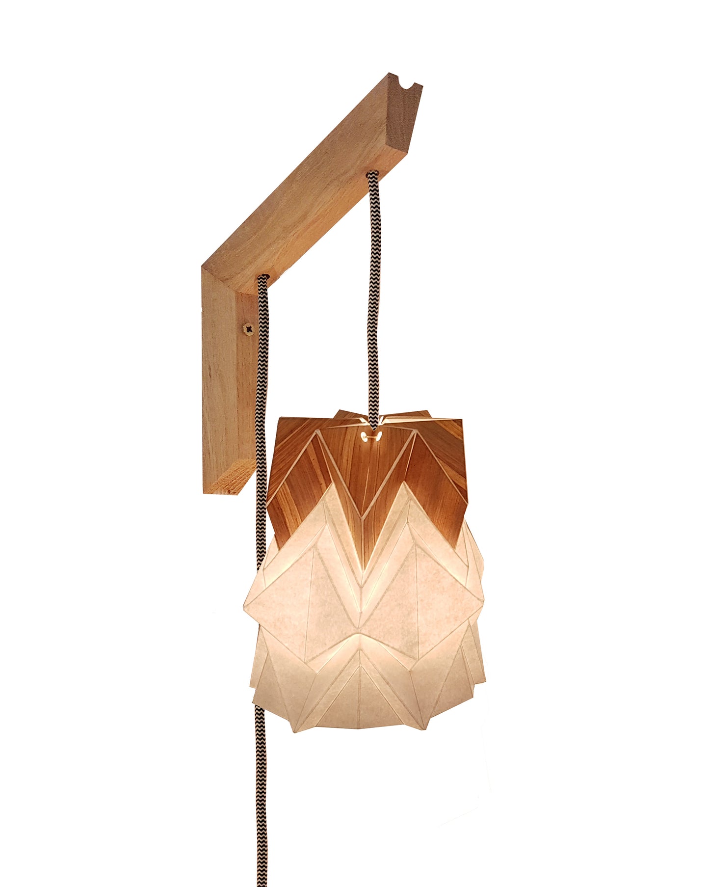 Bedside Pendant Light in Paper and Ecowood