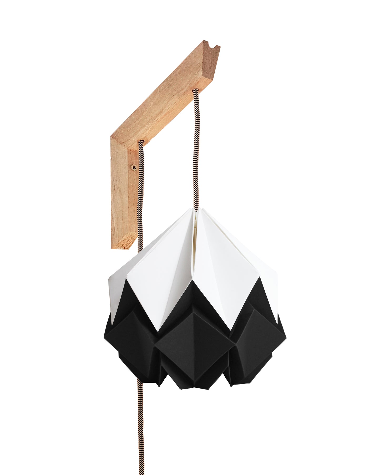 wall sconce black and white pack shot