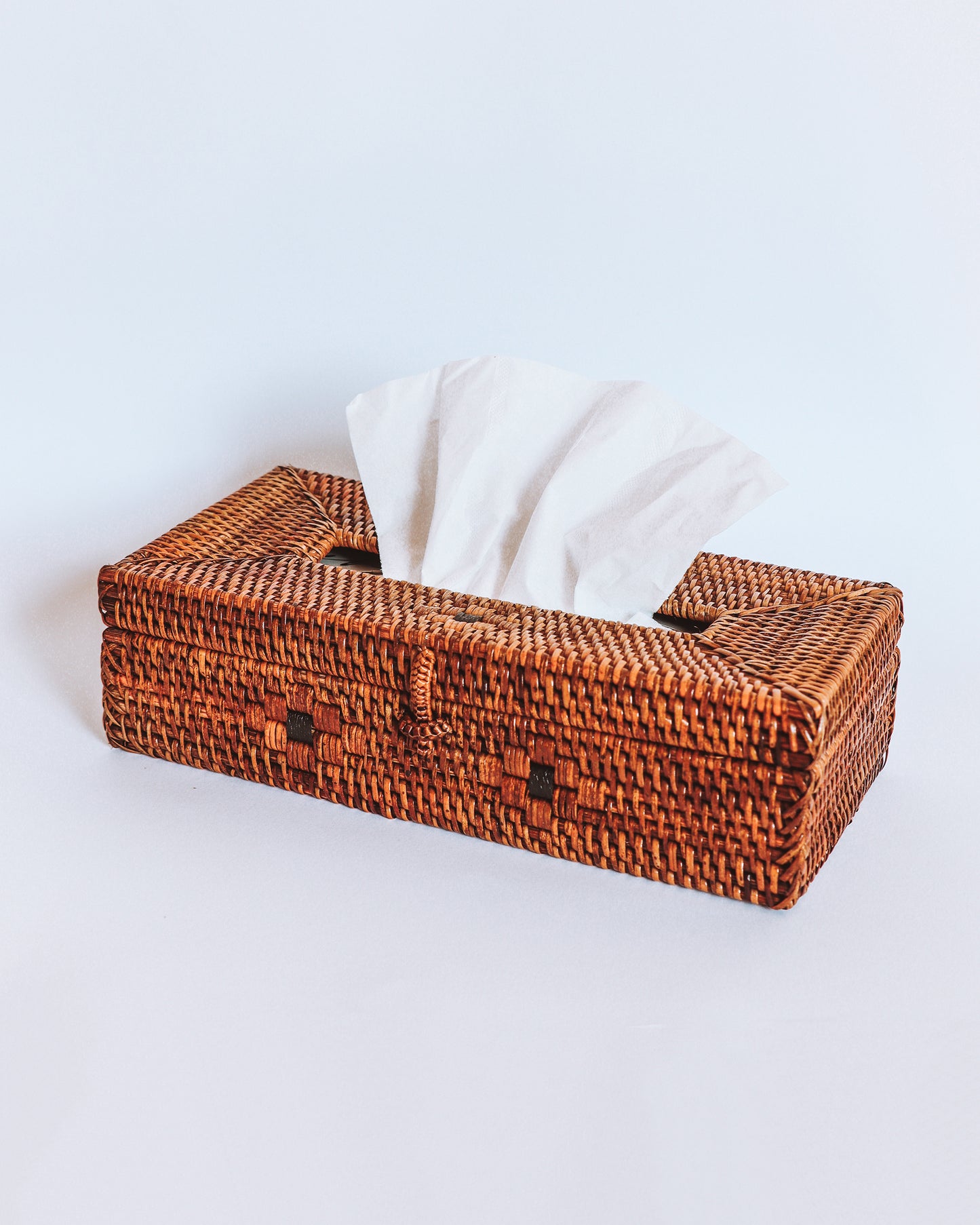 Bali Handwoven Rattan Tissue Box Cover – Artisanal Home Accessory