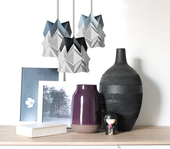 Petite suspension Origami  Design Bicolore en Papier