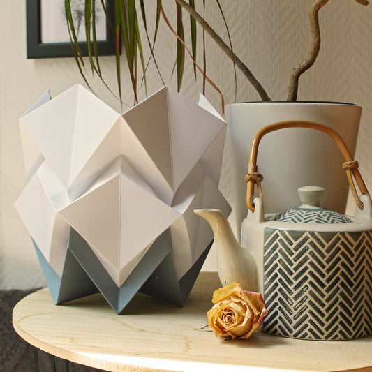 Lampe de Table Origami Bicolore en Papier - taille S
