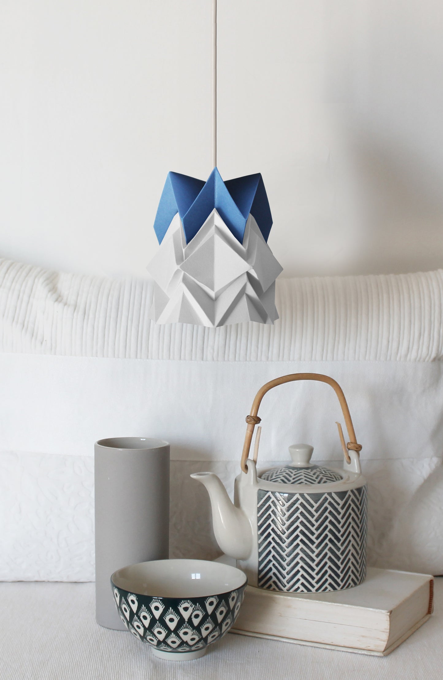 Petite suspension Origami  Design Bicolore en Papier