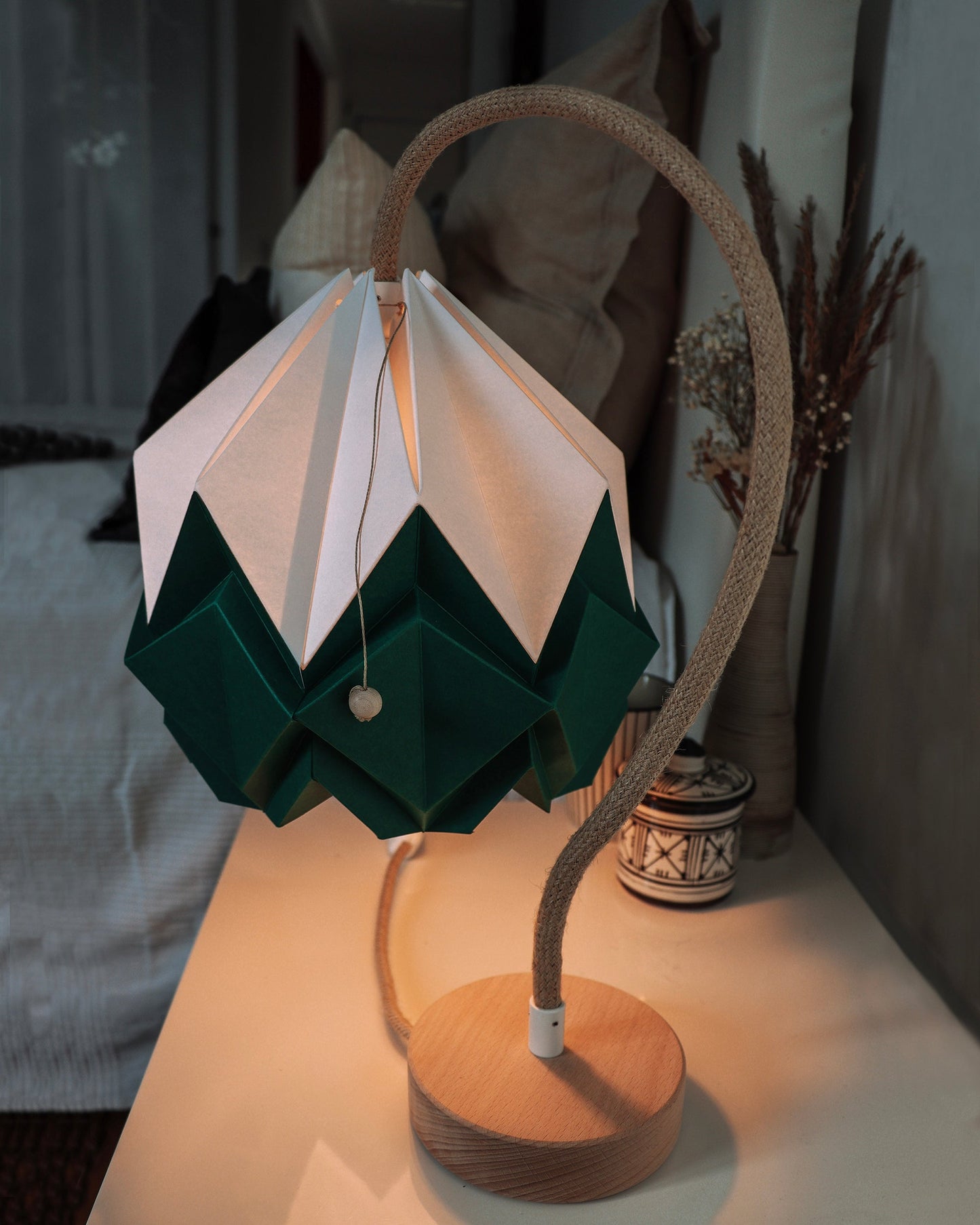 Origami Table Lamp in Paper - Size S