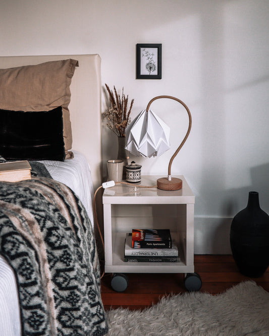 Lampe de Table Kikyo avec pied flexible et abat-jour en papier