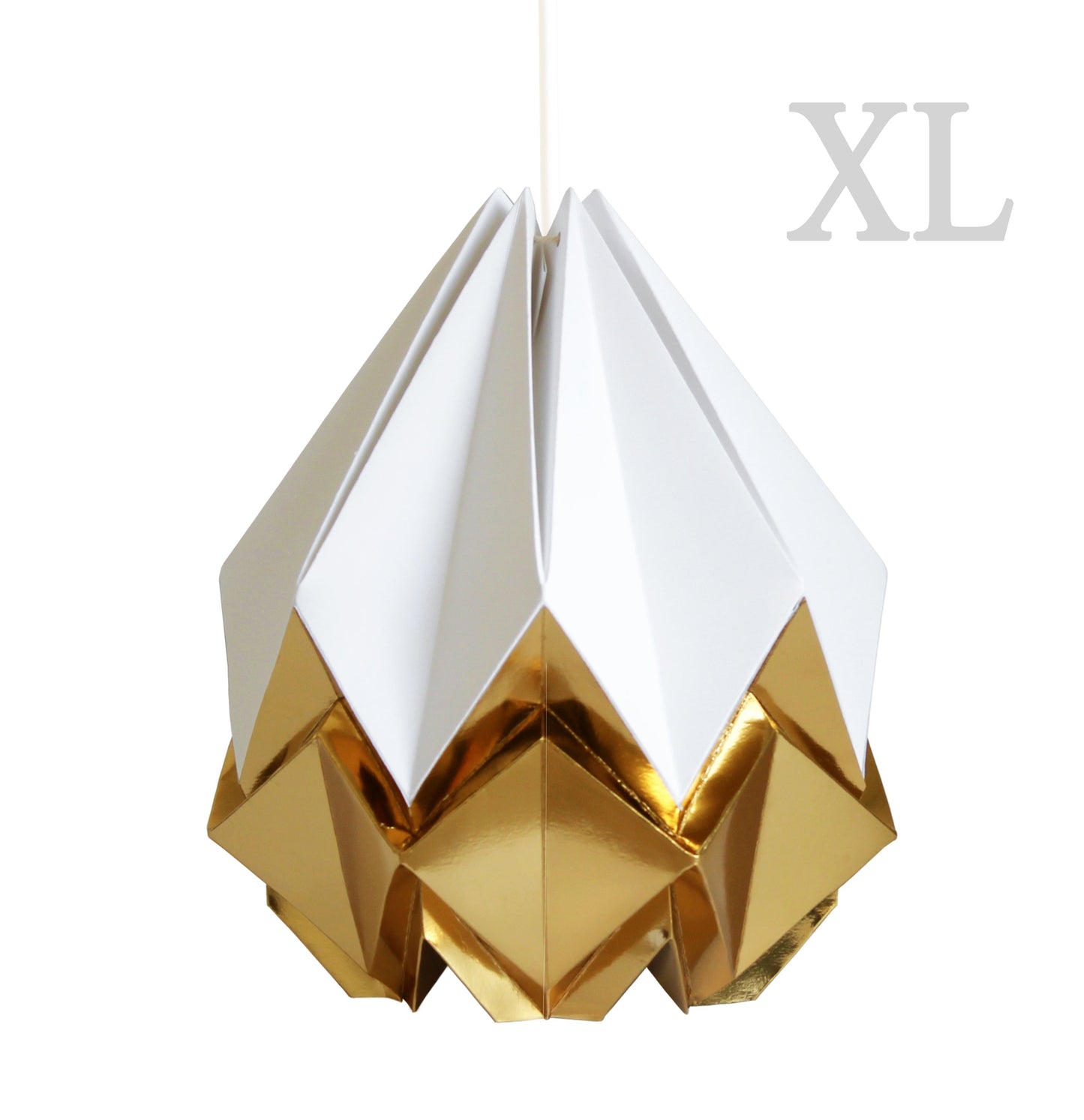 Suspension Origami Bicolore en Papier - Taille XL