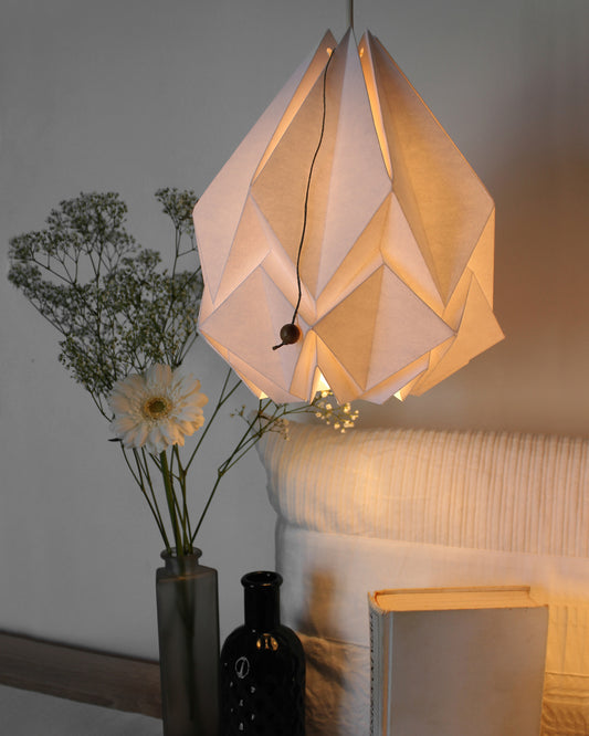 Suspension Origami Couleur Uni en Papier - Taille M