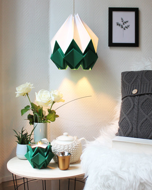 Suspension Origami Bicolore en Papier - Taille M