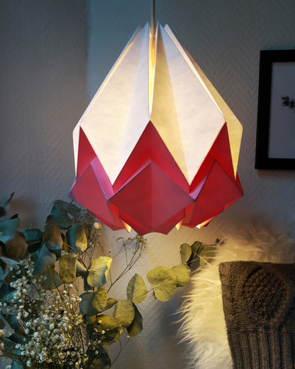 Suspension Origami Bicolore en Papier - Taille M