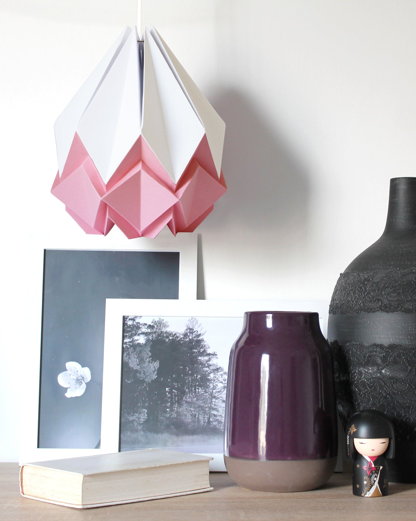 Suspension Origami Bicolore en Papier - Taille M