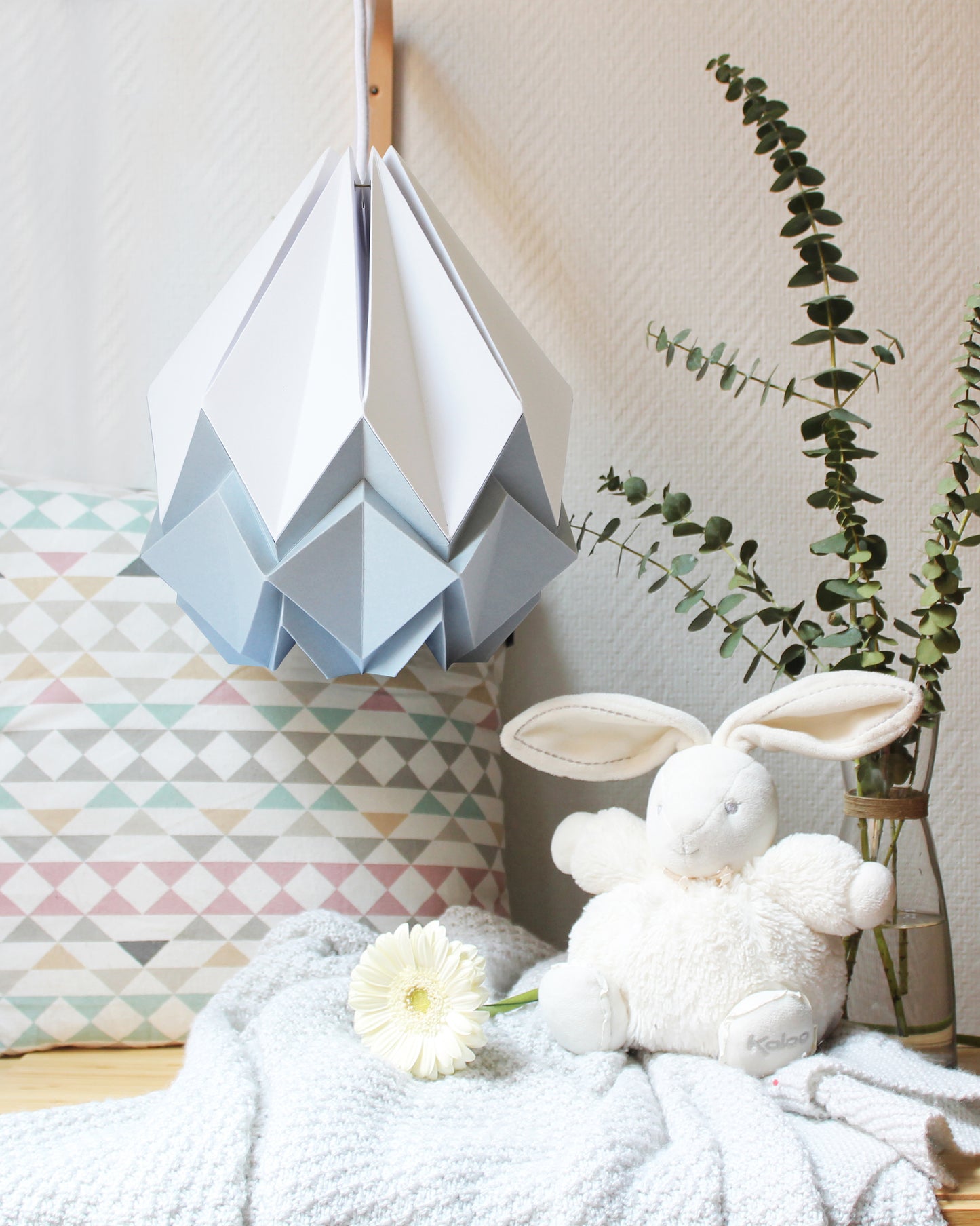 Suspension Origami Bicolore en Papier - Taille M