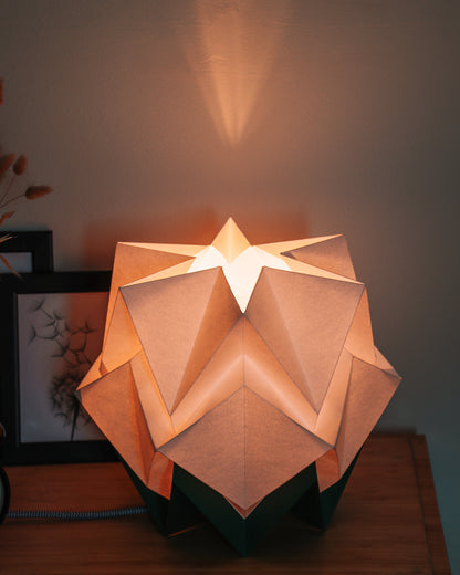 Lampe de Table Origami Bicolore en Papier - taille M