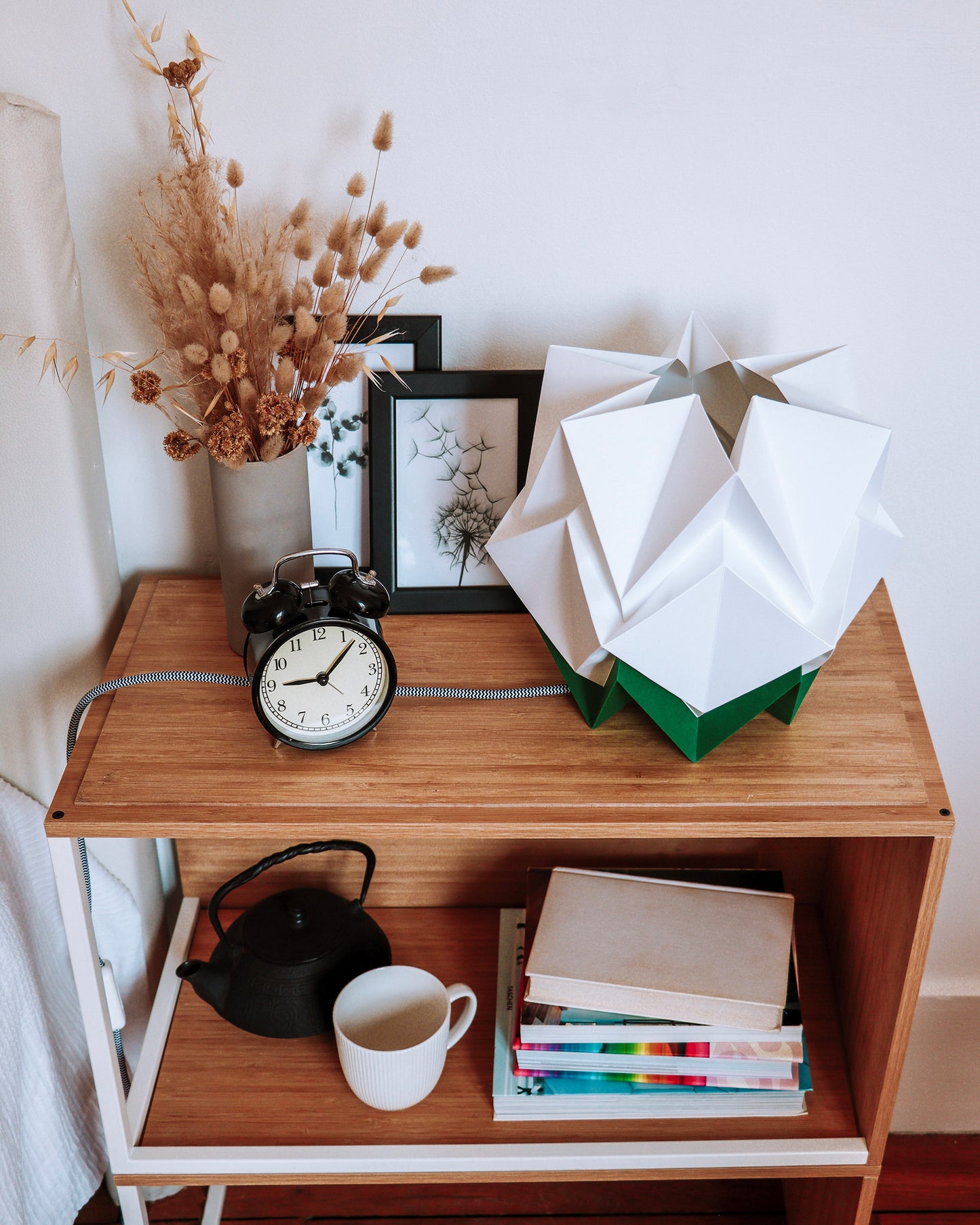 Lampe de Table Origami Bicolore en Papier - taille M
