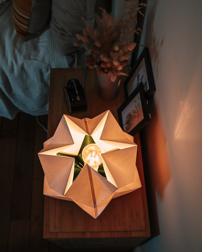 Lampe de Table Origami Bicolore en Papier - taille M