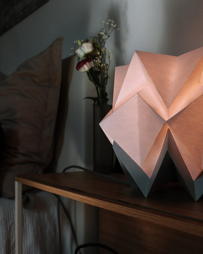 Lampe de Table Origami Bicolore en Papier - taille M