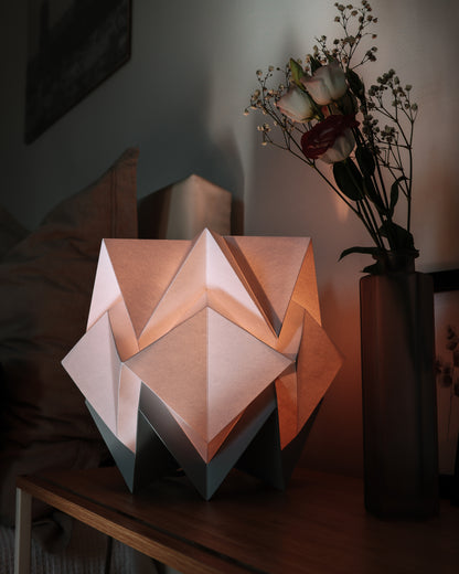 Lampe de Table Origami Bicolore en Papier - taille M