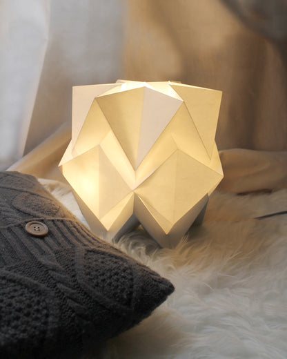 Lampe de Table Origami Bicolore en Papier - taille M