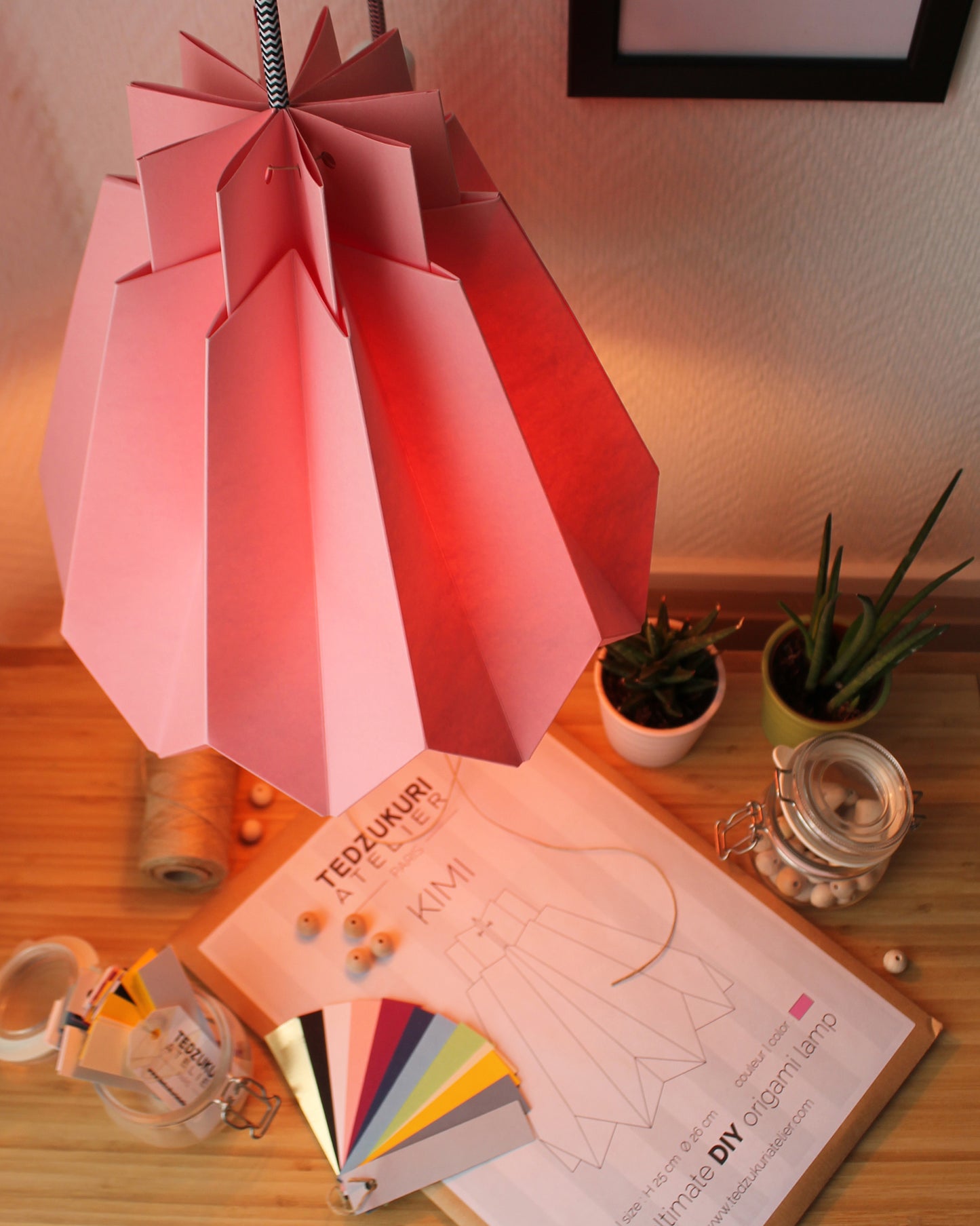 Origami Paper Pendant Light - DIY kit