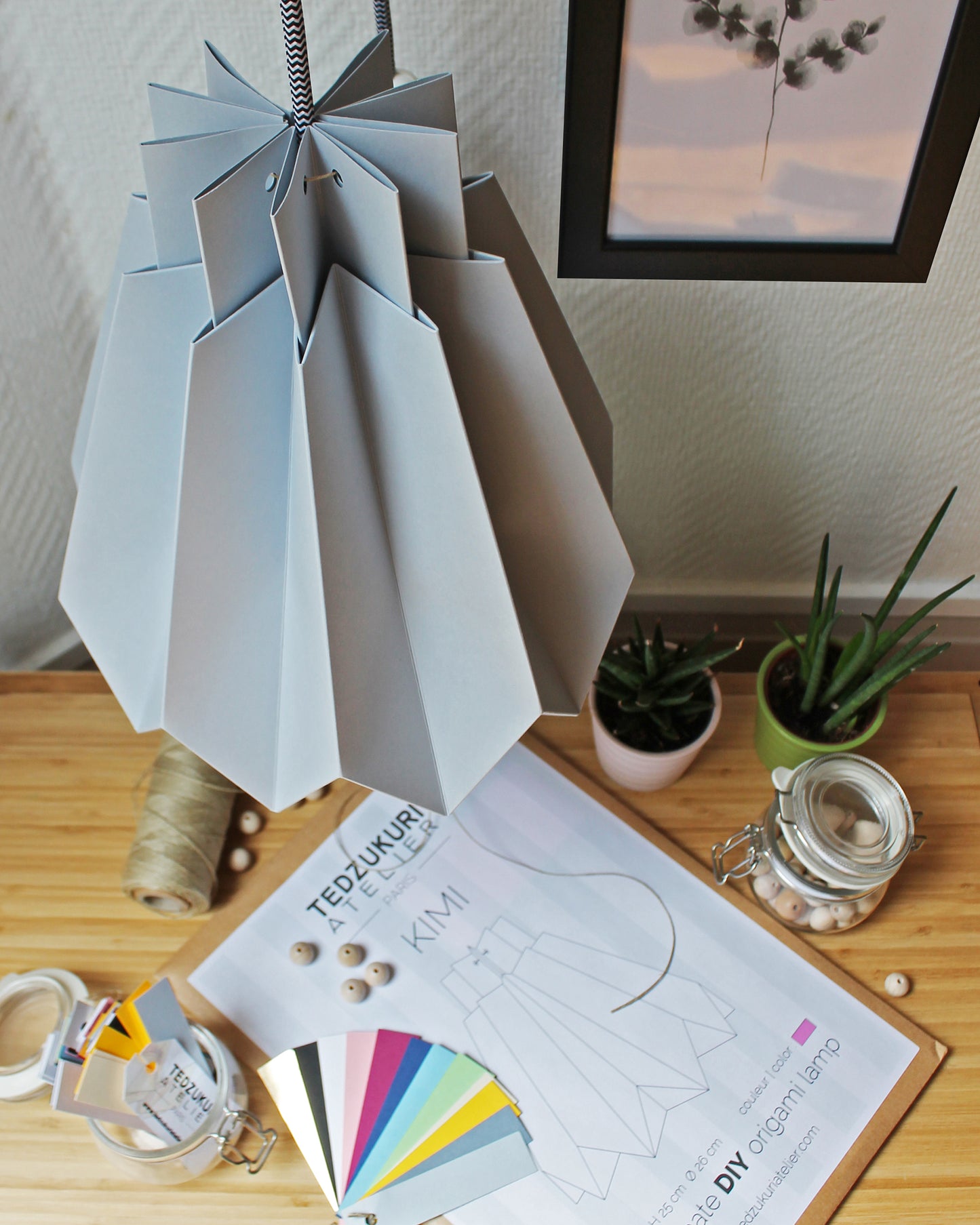 Suspension Origami en Papier - kit DIY