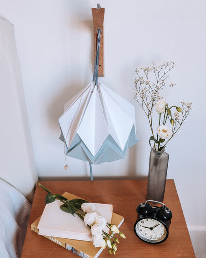 Applique murale en bois et suspension Origami Bicolore Design en Papier
