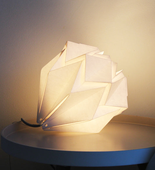 Origami "Portable" Table Lamp in Paper