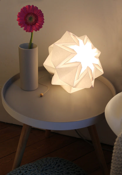 Origami "Portable" Table Lamp in Paper