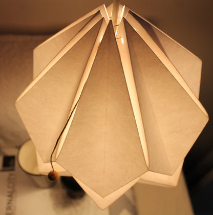 Origami Pendant Light in White Paper - Size M